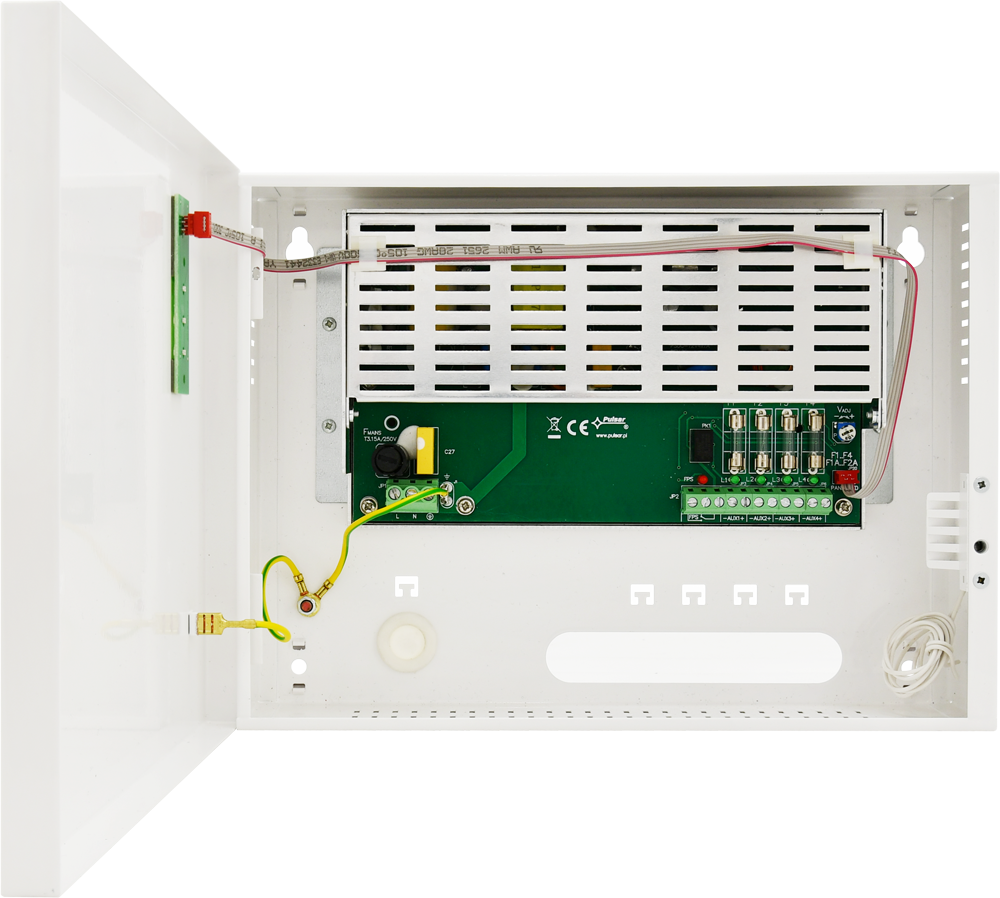 PULSAR HPSDC-12V4X1A Napájací zdroj pre 4 kamery, 12VDC - 4A v kovové skříni