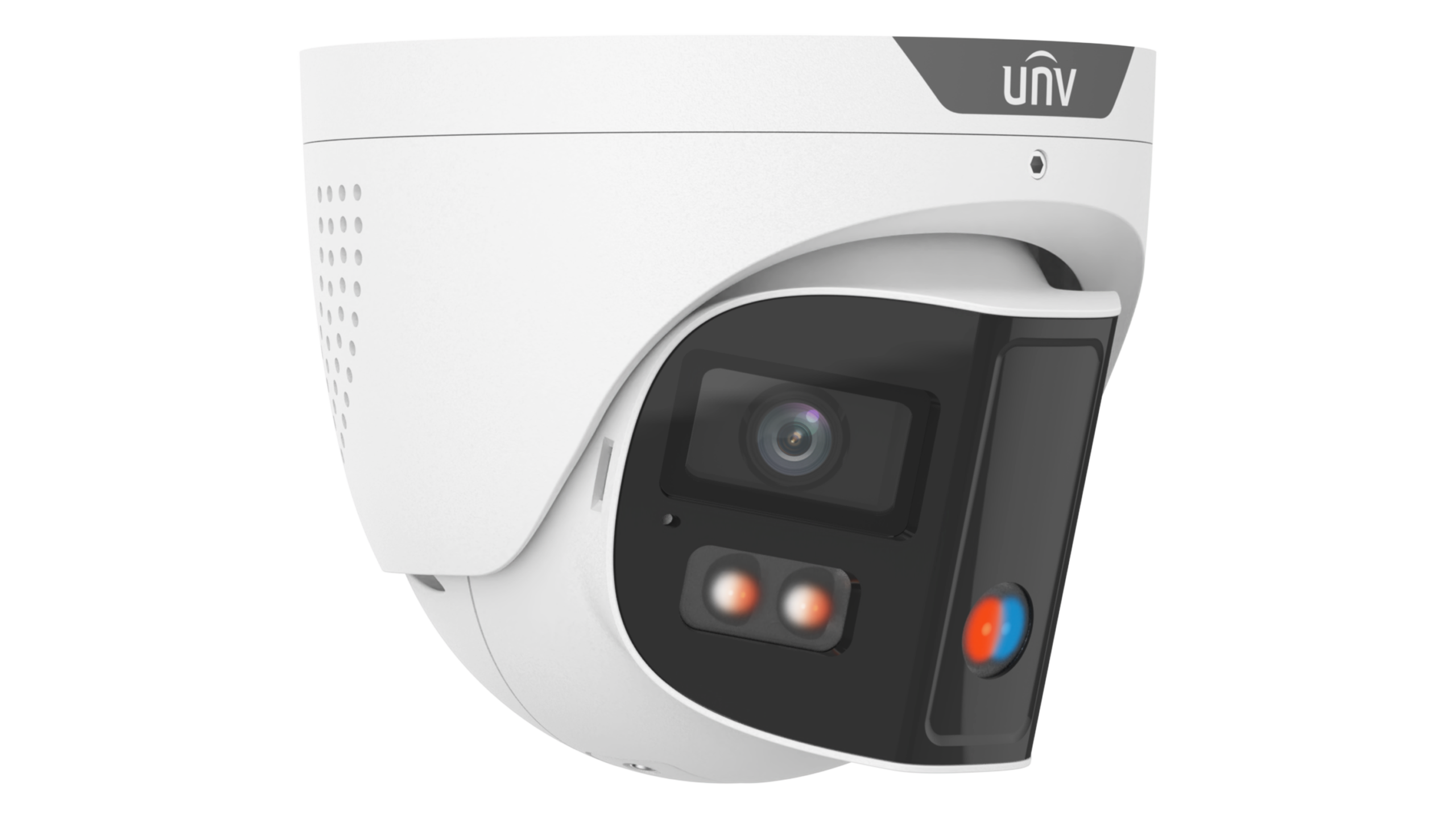 Uniview IPC3K28SE-ADF28KMC-DL-I0 Vonkajšia IP kamera 2x8MPx duální turret, 180°, 2*Smart IR + Biely 30 m, analýzy človek/vozidlo, zóny