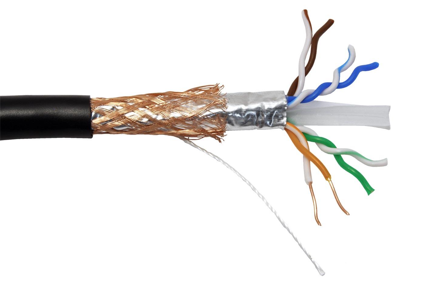 Uniview UTP-6-OFC-ECA-BLK/305 Kábel SF/UTP, kategória 6, stíněný, vnútorný, meď (OFC), drôt, PVC plášť, certifikace CPR Eca, čierna farba, cievka 305m
