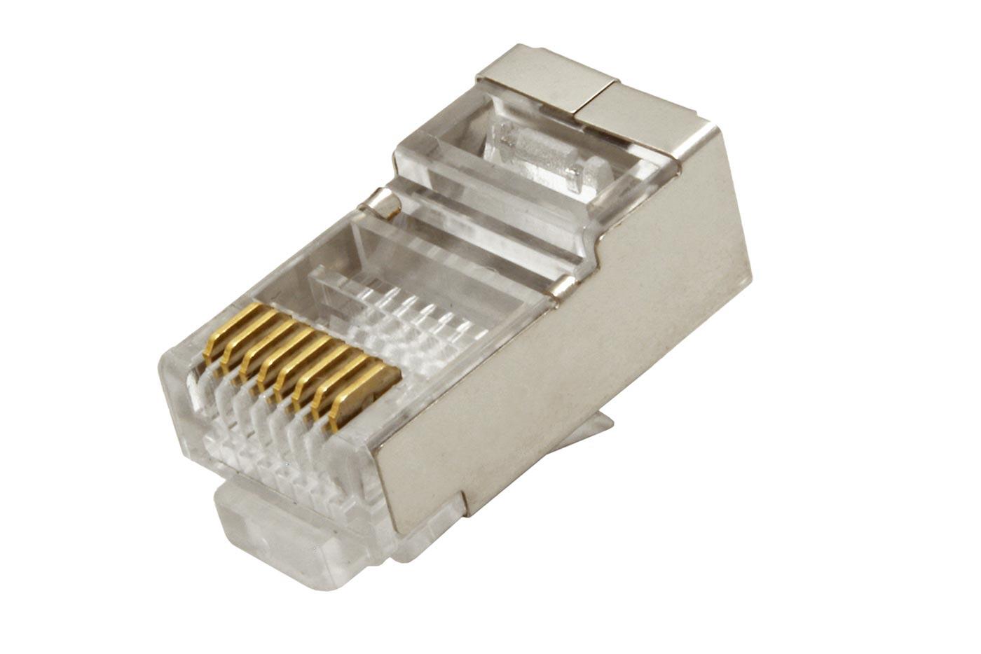 VALUE KONEKTOR-RJ45-5E-STINENY Konektor RJ45 kat. 5e stíněný, na lanko / drôt, 10ks