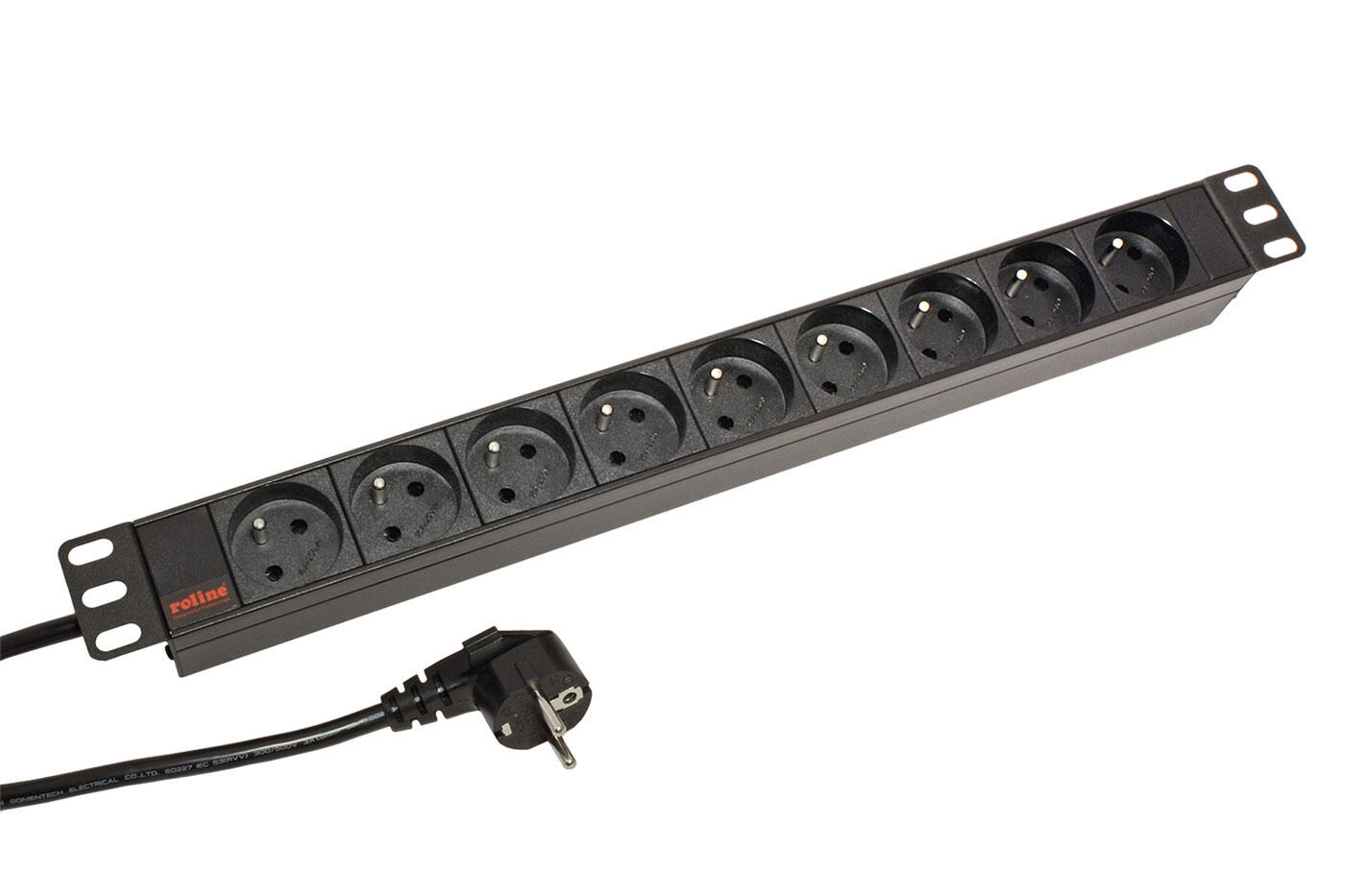 Roline PANEL-NAPÁJECÍ-9XCZ-BLK 19'' napájací panel 1U, 9x zásuvka CZ, čierny, 2m