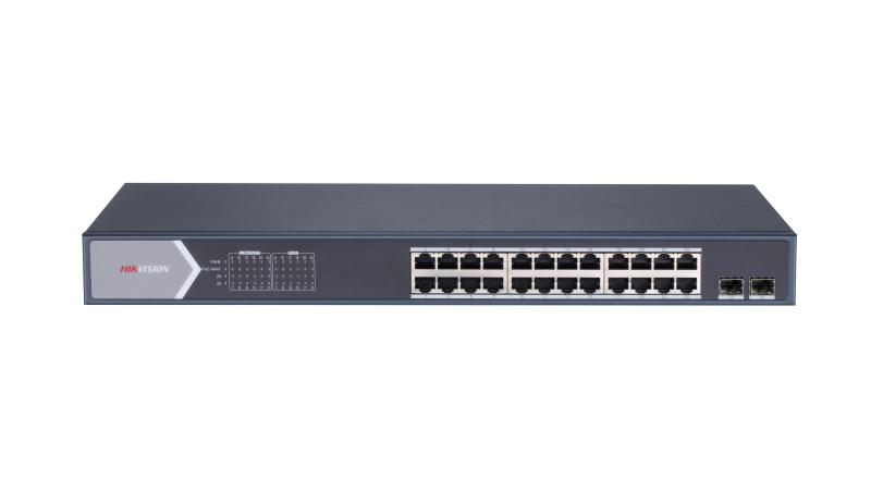 Hikvision DS-3E1526P-SI Dátový switch 2 + 24 portov so super PoE
