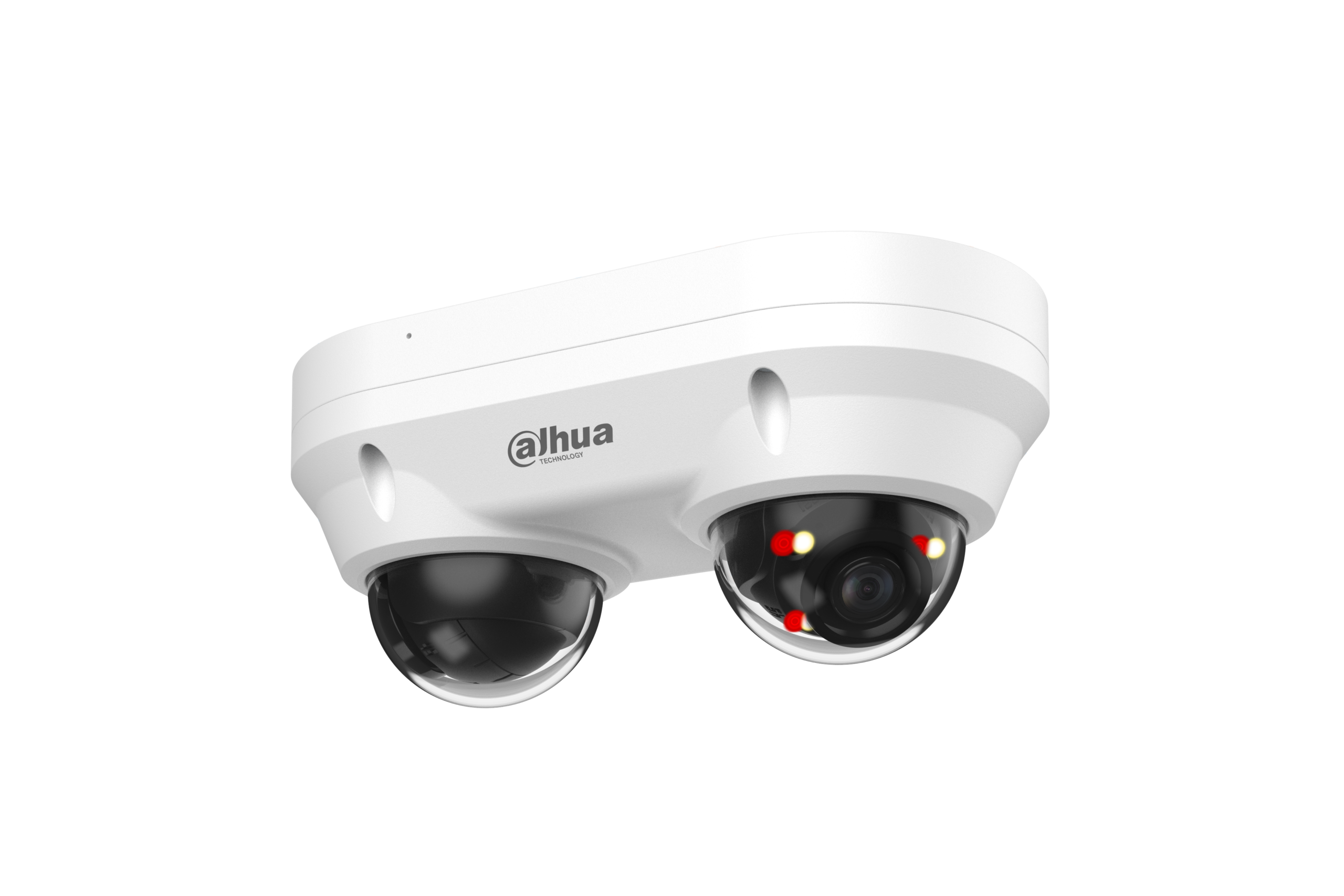 Dahua IPC-HDBW2449F-AS-E2-IL-0280B Vonkajšia IP kamera 2*4MPx dome, 102°, Smart IR 30 m + biely 20 m, človek/vozidlo, AI VCA analýzy