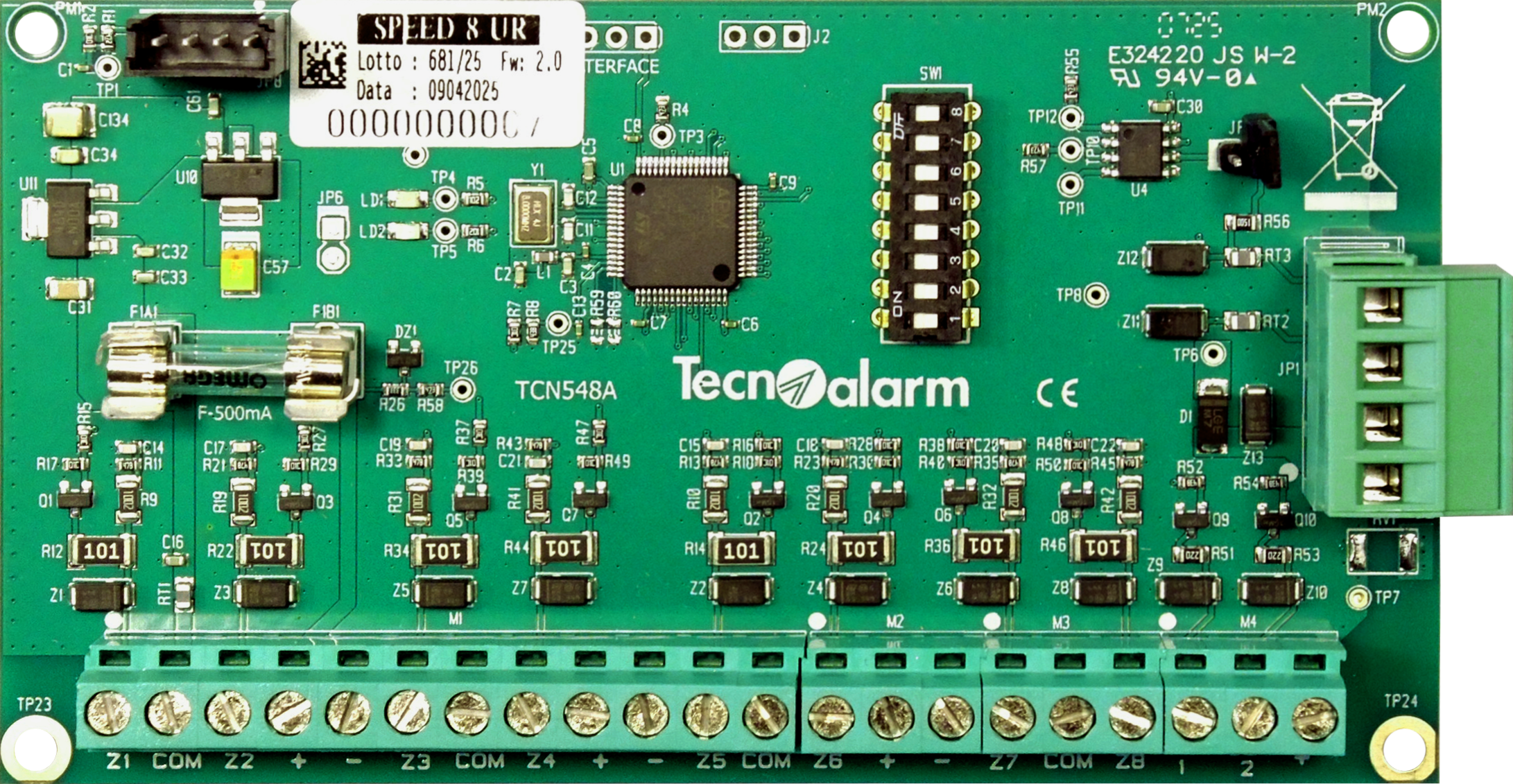 TECNOALARM SPEED-8-UR Externý modul rozšíření 8 vstupů, 2 výstupy