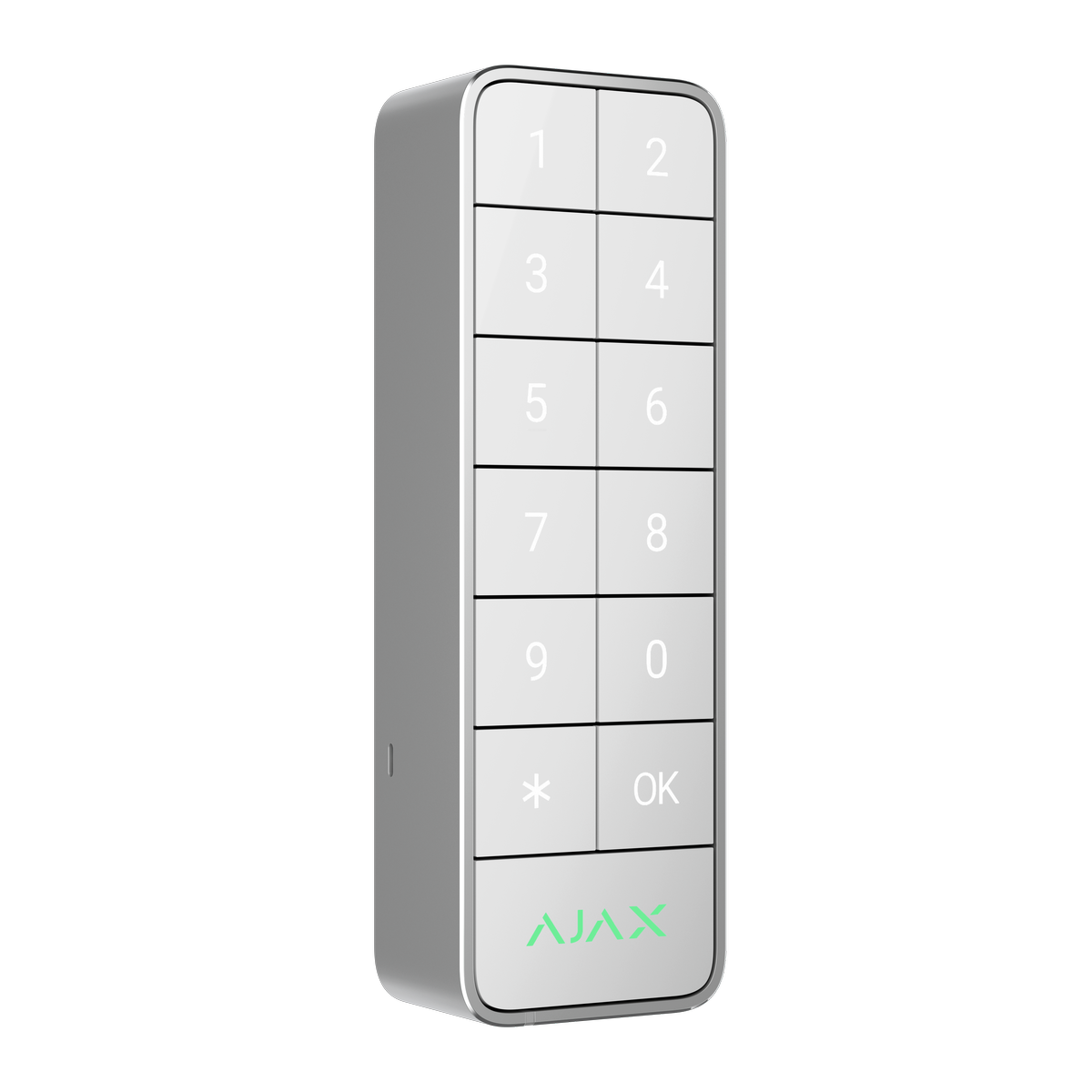 Ajax KeyPad Outdoor Fibra-W klávesnica s tlačítky, RFID a BLE (biela)