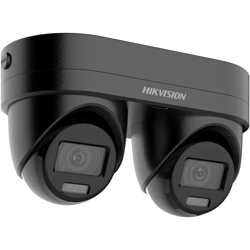Hikvision DS-2CD2346G3D-IZ2UY/SLB IP kamera dual turret 2x4MPx, 99,3+80°, Smart IR 30 m, človek/vozidlo, zónové, čierna