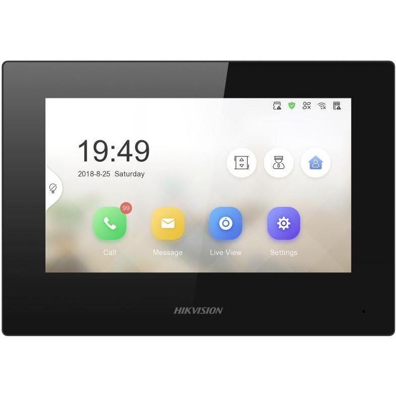 Hikvision DS-KH6320-LE1 Vnútorný stanica IP interkomu, displej 7" LCD, PoE, čierna