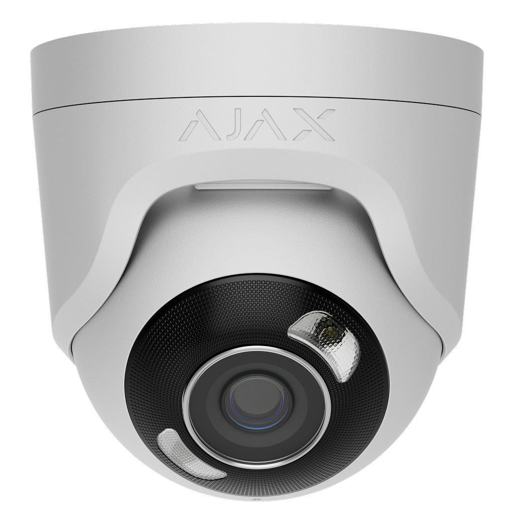 Ajax Sieťová IP Turret kamera s hybridným prísvitom (5Mpx/2,8mm) - biela