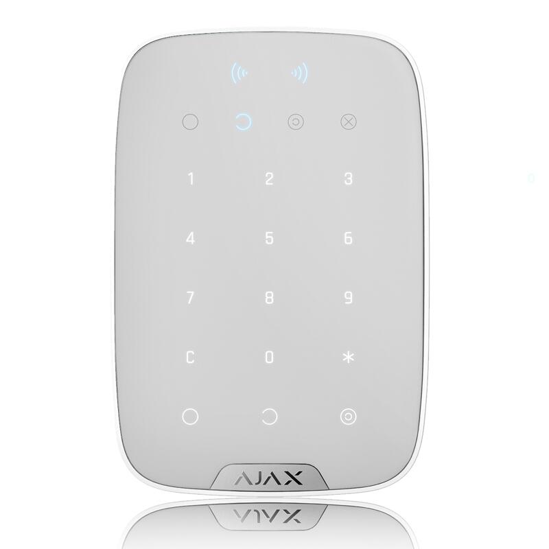 Ajax Dotyková rádiová klávesnica s RFID čítačkou, biela