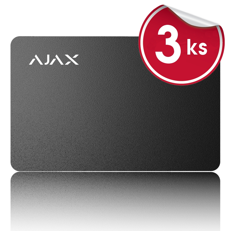 Ajax PASS-B-3 RFID karta, čierna, balenie 3ks