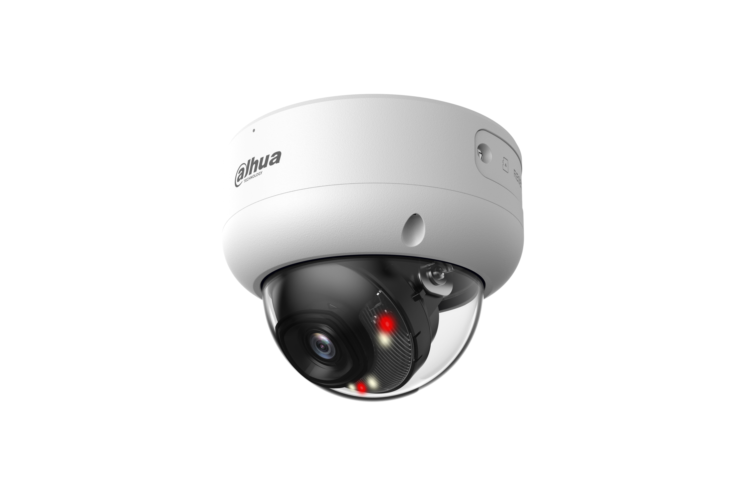 Dahua IPC-HDBW3849E-AS-IL-0280B Vonkajšia IP kamera 8MPx dome, 110°, Smart IR 30 m + biely 30 m, človek/vozidlo, AI VCA analýzy