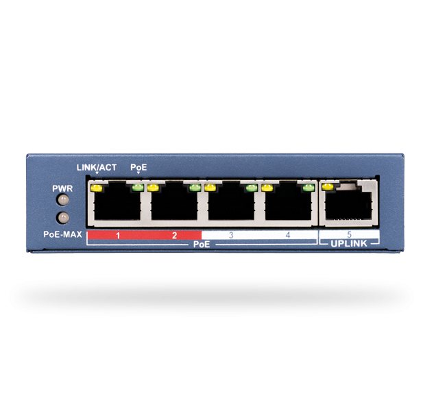 JABLOTRON JI-114Z Rozbočovač Ethernetu PoE - 4 porty