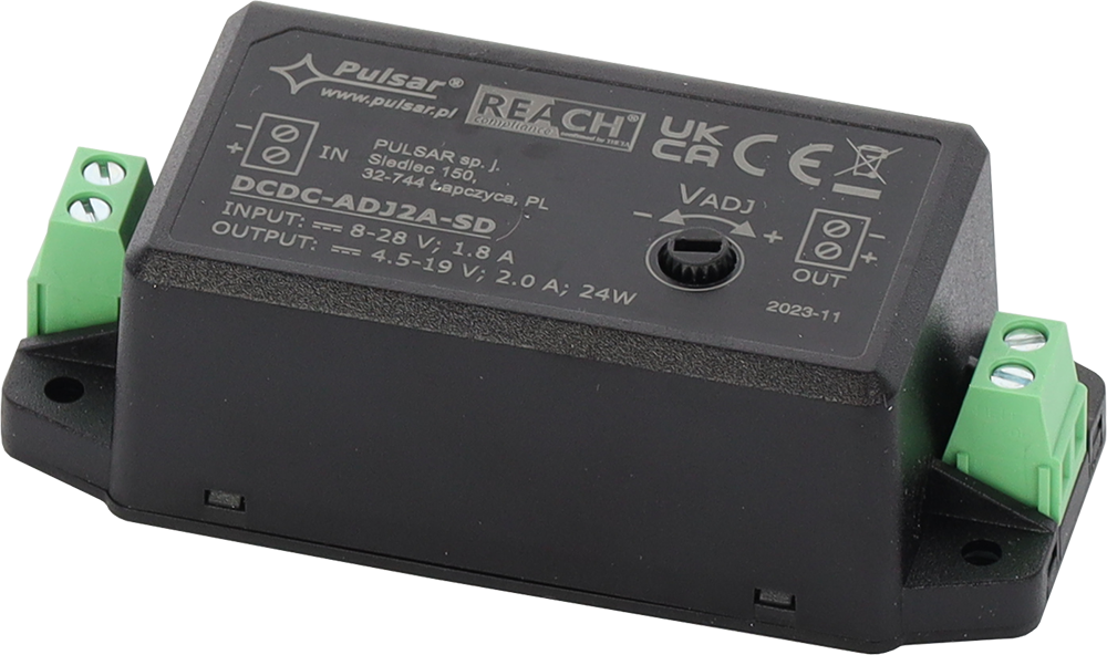 PULSAR DC/DC-12V2A-SD DC/DC měnič snižující napětí, max. 2A